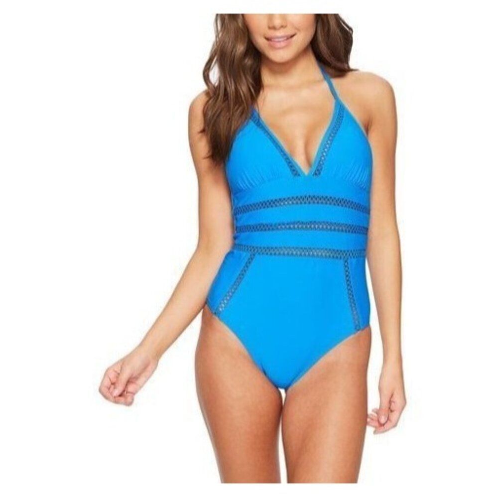 Ella Moss Large Crafty Blue one piece Swimsuit - New